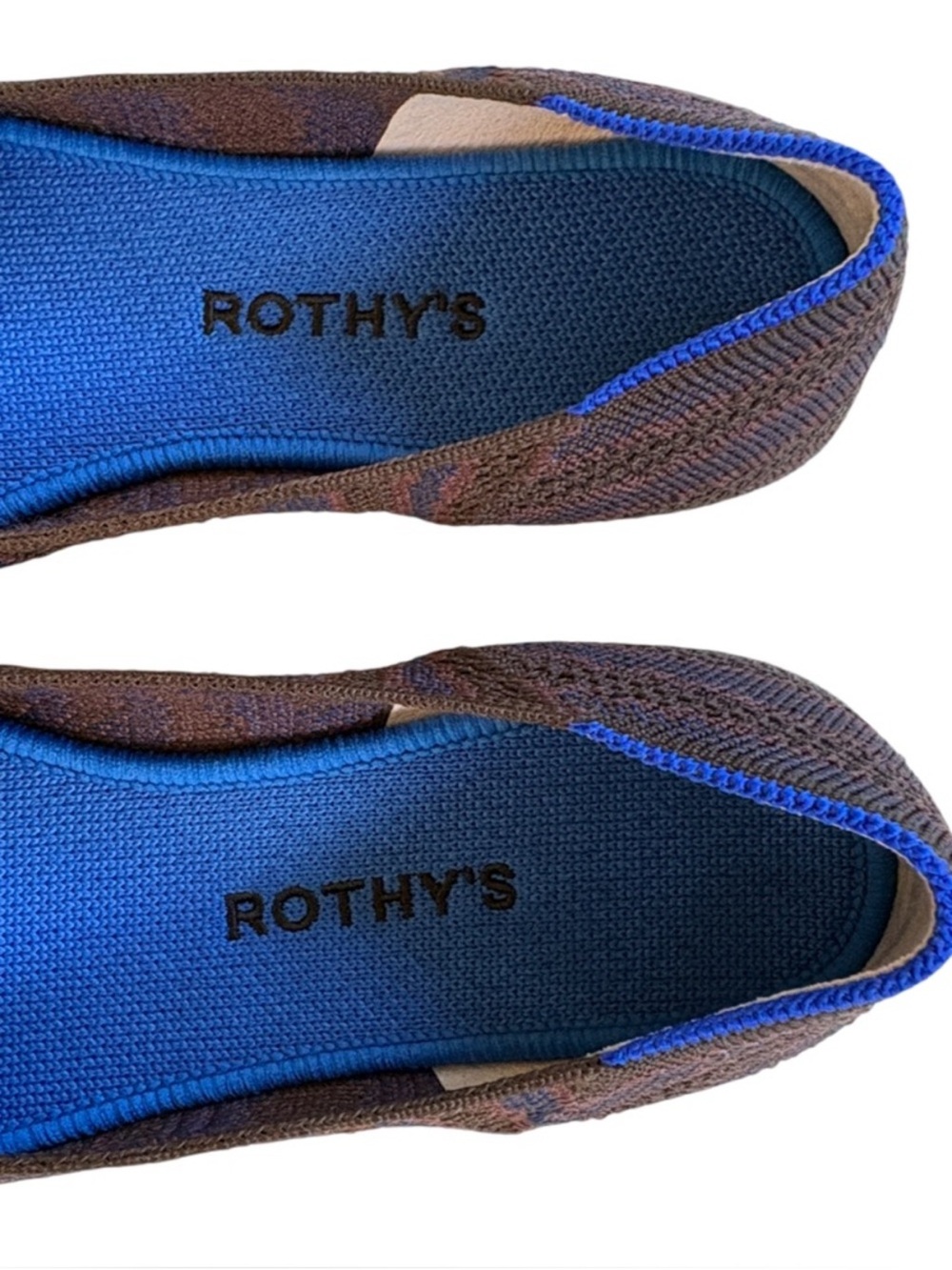 Rothy’s The Flat Round Toe Sapphire Zebra Print Shoes Women’s Size 8 EUC - Picture 4 of 10